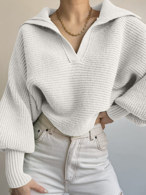 'Fable' Winged Sleeve Sweater - Celes Fashion